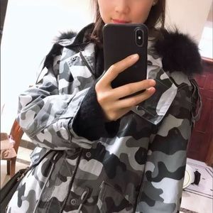 Moussy winter jacket with insert military style